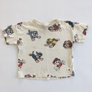 Zara Paw Patrol Nickelodeon T-Shirt - Ecru, 12-18 months